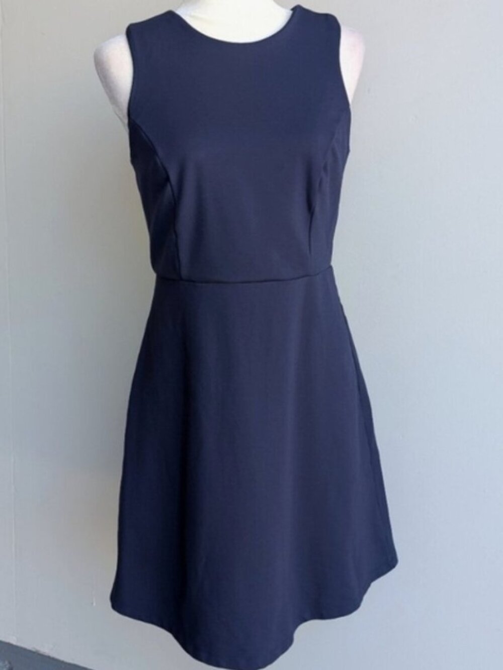 Vintage Sears Navy Blue Sleeveless Dress